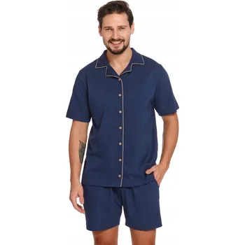 Pánské pyžamo Doctor Nap pánské pyžamo 4261 Cosmos krátký rukáv, velikost XXL