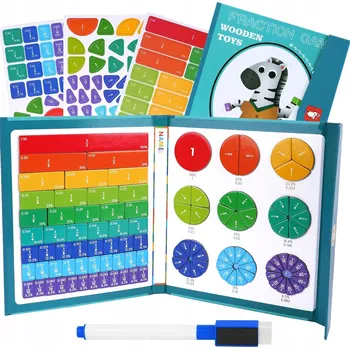 Magnetické zlomkové destičky Zlomek Výuka matematiky Hračky pro rozvoj jemné motoriky - MOLI
