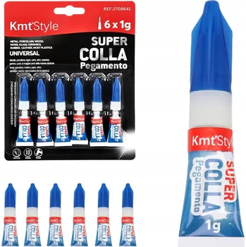 Průmyslové lepidlo Kyanoakrylátové lepidlo Vergonic 1g × 6 Rychleschnoucí Univerzální Silné