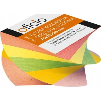 Blok Barevný lepený Notes OFICIO s kudrnatým vzorem v kostce