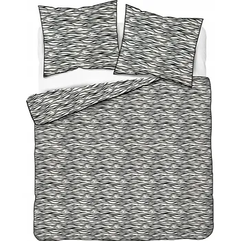 Povlečení Elegantní perkálové povlečení s lemováním 160x200 PERKÁLOVÉ černobílé zebra