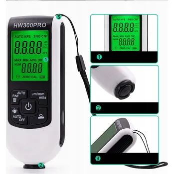 Měřič tloušťky laku APPIO 0-2000 μ m s vestavěnou sondou