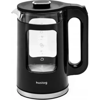 Rychlovarná konvice RYCHLOVARNÁ KONVICE BEZDRÁTOVÁ 2200W SILNÁ 1,7L ČERNÁ OKÉNKO Huslog