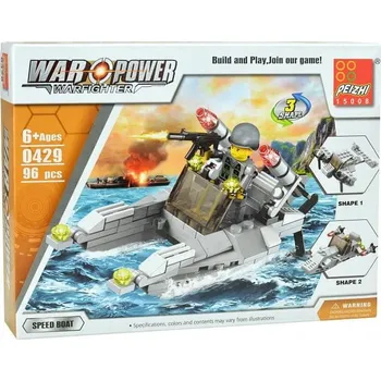 ostatní stavebnice Stavebnice 96 dílků War Power - rychlostní člun