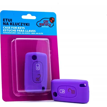 Fialové silikonové pouzdro na klíče Citroen Peugeot - EPKC124 CARSAFETY