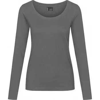 Dámské tričko EXCD by Promodoro Dámské tričko s dlouhým rukávem odolné proti žmolkování Barva: Šedá, Velikost: L CD4095