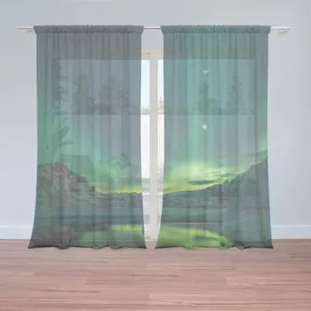 Záclona Sablio Záclony Zelená záře: 2ks 150x250cm