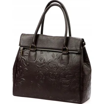 Kabelka Vera Pelle kabelka z pravé kůže hnědá