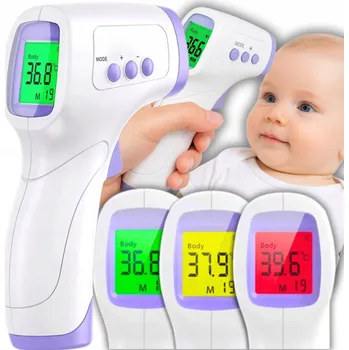 Teploměr osobní BEZKONTAKTNÍ TEPLOMĚR INFRAČERVENÝ LCD LÉKAŘSKÝ ELEKTRONICKÝ DIGITÁLNÍ