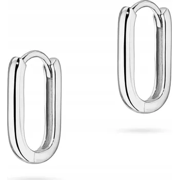 Náušnice Jemné STŘÍBRNÉ NÁUŠNICE ryzost 925 Oválné Hladké