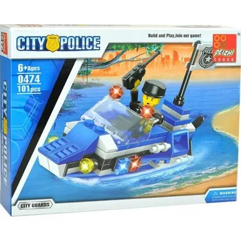 ostatní stavebnice Stavebnice 101 dílků City Police - městská stráž, člun