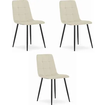 Jídelní židle Židle Oskar béžový velur, 3 ks