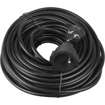 Napájecí kabel Prodlužovací Kabel zahradní 50 m černý 1 zásuvka s uzemněním