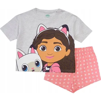 Dívčí pyžamo DÍVČÍ PYŽAMO GÁBININ KOUZELNÝ DOMEK S KRÁTKÝM RUKÁVEM A STŘIH 104 D051J