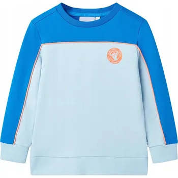 Chlapecká mikina VidaXL dětská mikina bavlna modrá, velikost 92