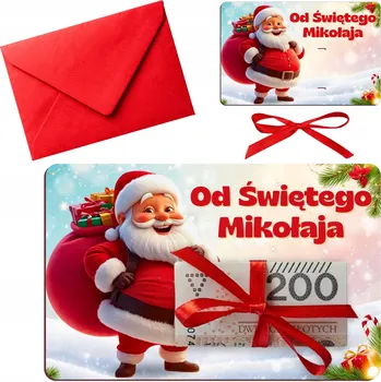 Obraz Vánoční Dárkový Poukaz na peníze dárek k Mikuláši, na Vánoce