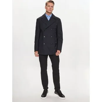 Dámský kabát Boss Kabát P-Hyde-Peacoat-233 50498100 Tmavomodrá Slim Fit 52