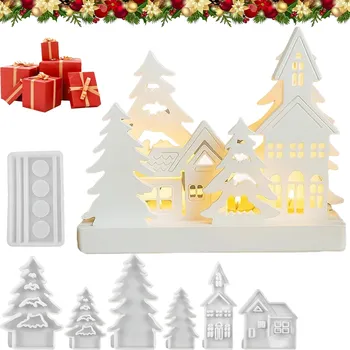 Forma na odlévání Forma NA PRYSKYŘICI DOMEČEK SVÍCEN, SILIKONOVÉ FORMY NA ODLÉVÁNÍ Vánoce