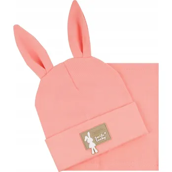 Čepice LETNÍ JARNÍ DĚTSKÝ SET ČEPICE S UŠIMA + NÁKRČNÍK NÁKRČNÍK 44-48