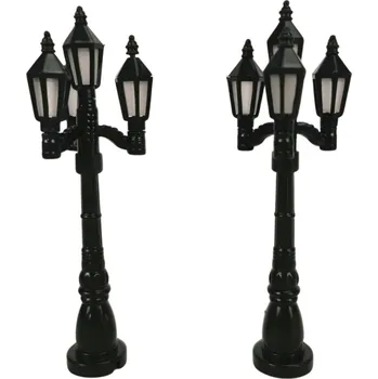 Vánoční dekorace Sada 2ks dekorativních pouličních lamp, 12 cm