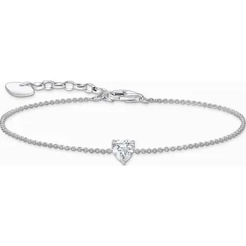 Náramek Thomas Sabo A2157-051-14-L19V Silver náramek s bílým zirkonem heart