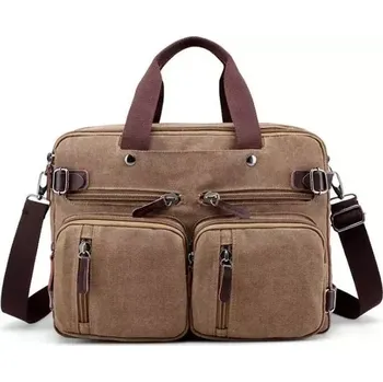 Canvasio Pánská plátěná taška crossbody Savior Hnědá 18L