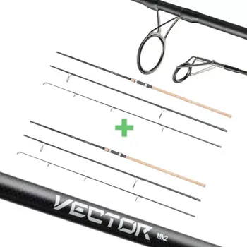 Rybářský prut MIVARDI - Prut Vector MK2 FC 360H 3,6 m 3 lb Set 1+1 3 díly