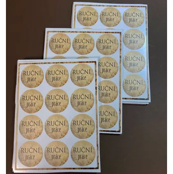 Výuková hračka Ruční práce 2. / 3 cm (samolepky na archu 12 ks)