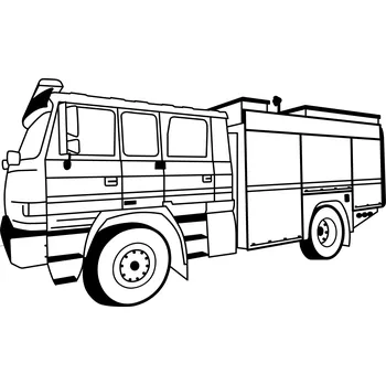 HASIČSKÉ AUTO / 20x15 cm (Samolepicí šablona na pískování)