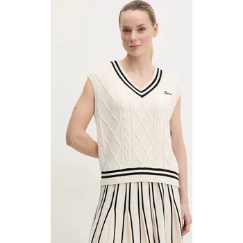 Dámská vesta Vesta Guess béžová barva, V5GR00 Z3FB1 V5GR00.Z3FB1 01X, vel. L