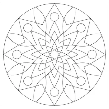 mandala 18. / 20x20 cm (Samolepicí šablona na pískování)