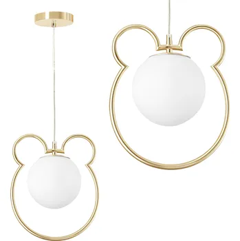 Toolight Toolight, stropní/závěsná lampa, 1xE27, bílá-zlatá, OSW-09730