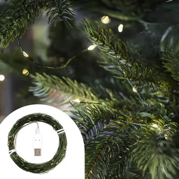 Vánoční dekorace IMLA DECO Vánoční osvětlení na stromeček - tenký nano řezěz, 10 m (USB)