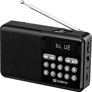 Radiopřijímač Sandberg Speaker Radio FM+BT Recharge černá