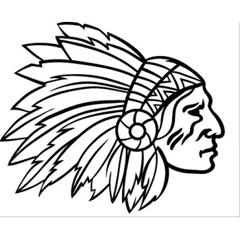INDIÁN / 15x12 cm (Samolepicí šablona na pískování)
