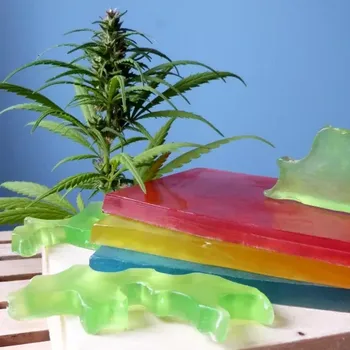 Mýdlo Mýdlový plát s konopným olejem malý (Glycerinové mýdlové pláty s přídavkem konopného oleje )