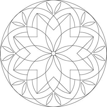 mandala 16. / 20x20 cm (Samolepicí šablona na pískování)