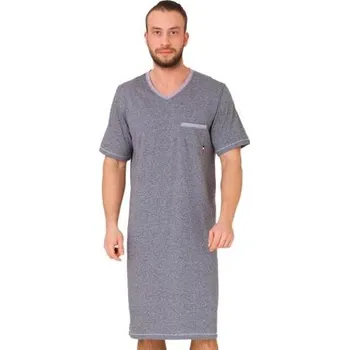 Pánská noční košile Pánská noční košile Baltazar 609/01 HOTBERG šedá melír 3XL