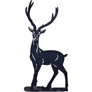 Černý stojící kovový sob 50 x 24,5 cm