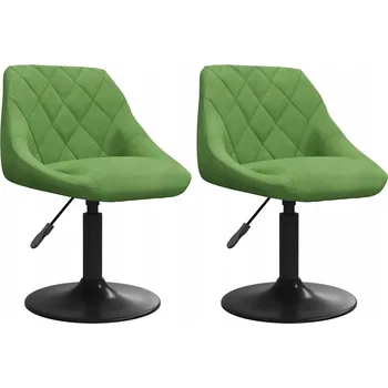 Jídelní židle Otočné jídelní židle, 2 ks, světle zelené, sametové