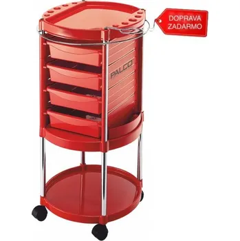 Kadeřnické křeslo Kadeřnický vozík Palco 2018 červený
