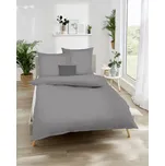 Kaeppel Povlečení Kaeppel FL Edelflanel 418/M19 antracit 100% bavlna pruhy 140x200 / 70x90