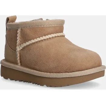 Dívčí sněhule Dětské semišové sněhule UGG T CLASSIC ULTRA MINI béžová barva 1130750T.G 80X, EUR 23.5