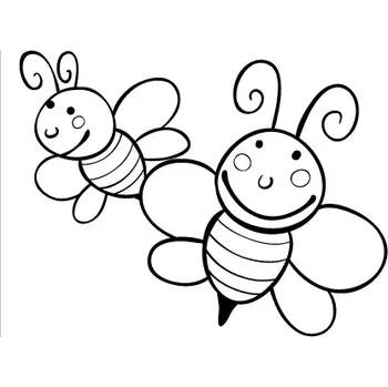 Samolepící dekorace VČELKY / 15x12 cm (Samolepicí šablona na pískování)