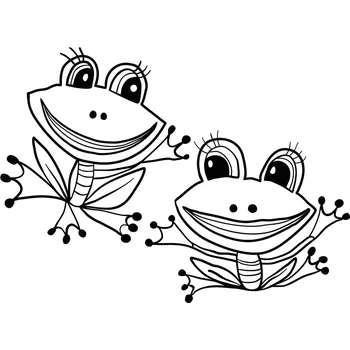 ŽABKY / 20x15 cm (Samolepicí šablona na pískování)