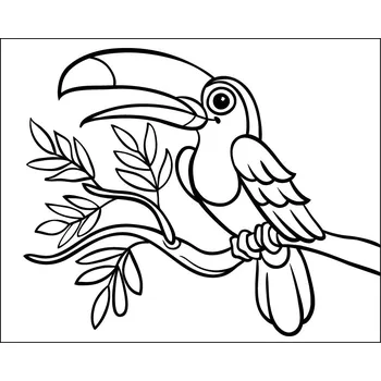TUKAN / 15x12 cm (Samolepicí šablona na pískování)