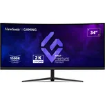 ViewSonic VX3418C-2K '34" 21:9, 3440 x 1440, VA, 1500R zakřivený, 180Hz, 1ms MPRT, 2 HDMI, 2 DP, speakers, výš. nast.