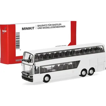 autíčko MiniKit Setra 228 DT bílá Herpa 014335