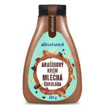 Allnature Arašídový krém s mléčnou čokoládou 260 g