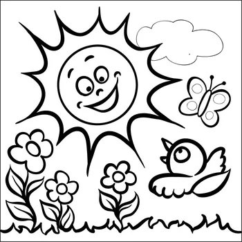 Samolepící dekorace SLUNÍČKO / 20x20 (Samolepicí šablona na pískování)